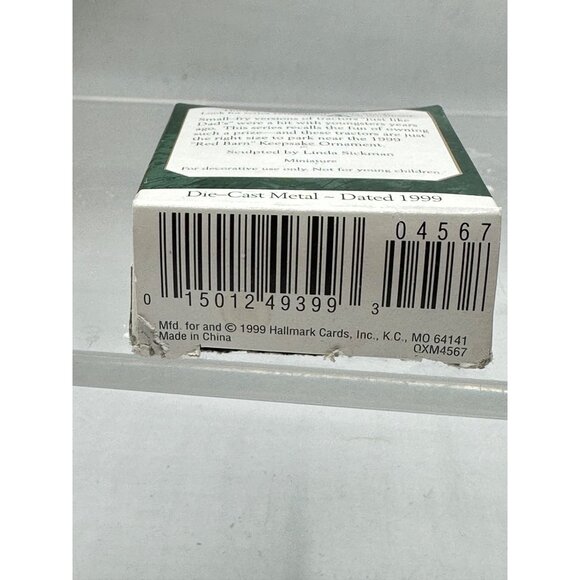 Hallmark Ornament Antique Tractors Series 1999 Miniature Blue Red Barn QXM4567 - Picture 9 of 10